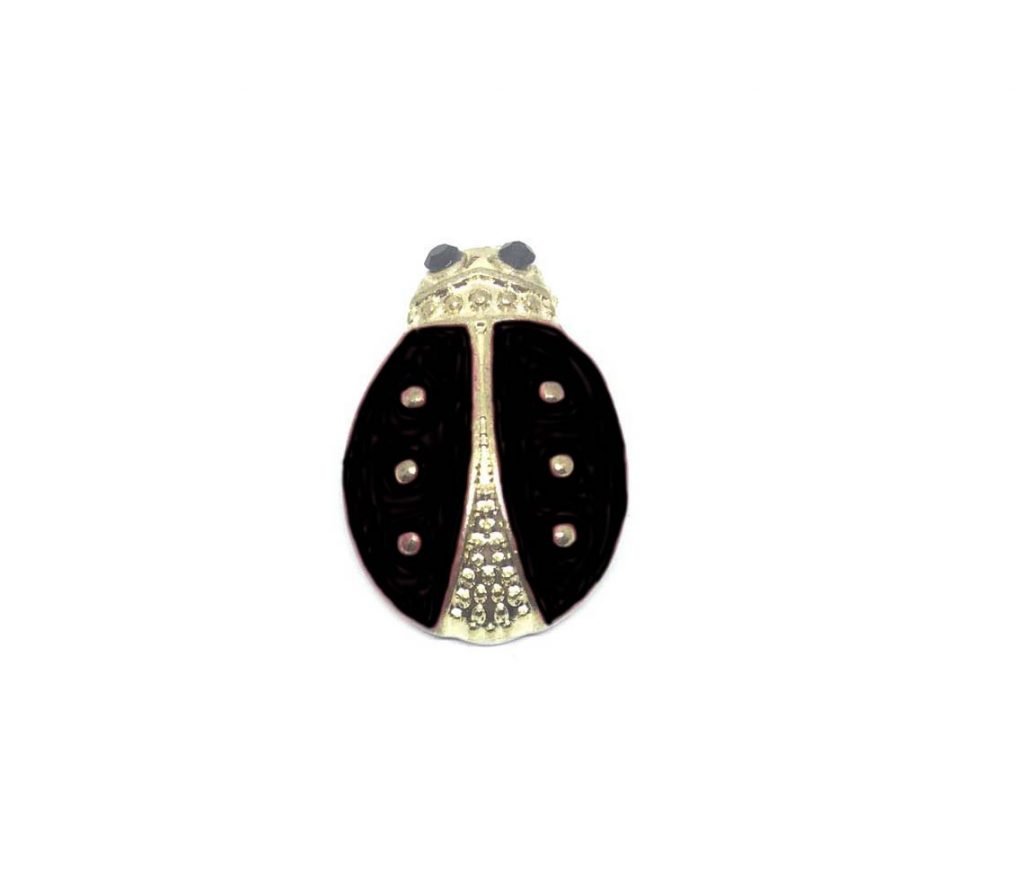 Black Ladybug Pin Finox