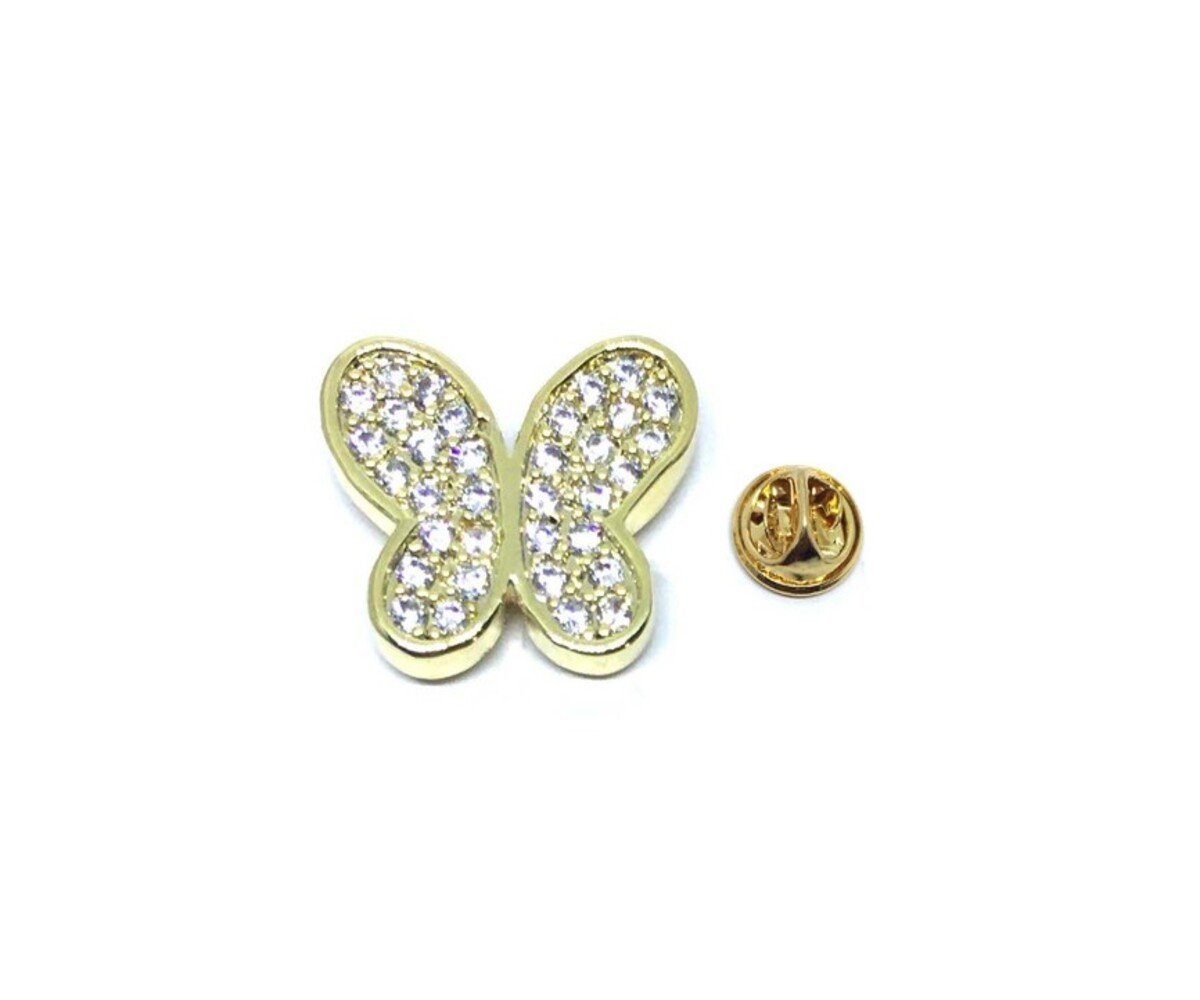 Rhinestone Butterfly Lapel Pins Finox