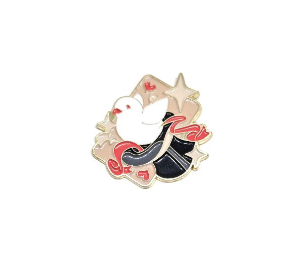 White Pigeon Enamel Pin