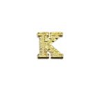 Gold Alphabet Letter K Pin