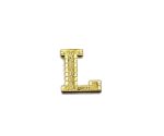 Gold Alphabet Letter L Pin