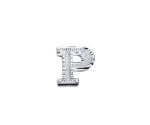 Silver Alphabet Letter P Pin