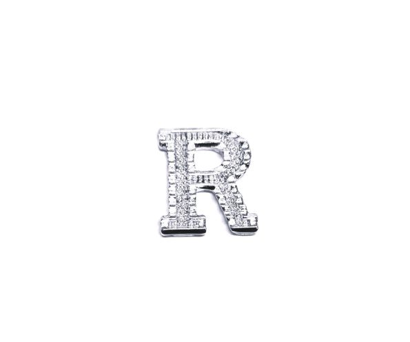 Silver Alphabet Letter R Pin