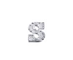 Silver Alphabet Letter S Pin