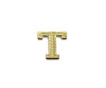 Gold Alphabet Letter T Pin