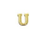 Gold Alphabet Letter U Pin