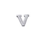 FPAL-051 Silver Alphabet Letter V Pin