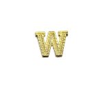 Gold Alphabet Letter W Pin