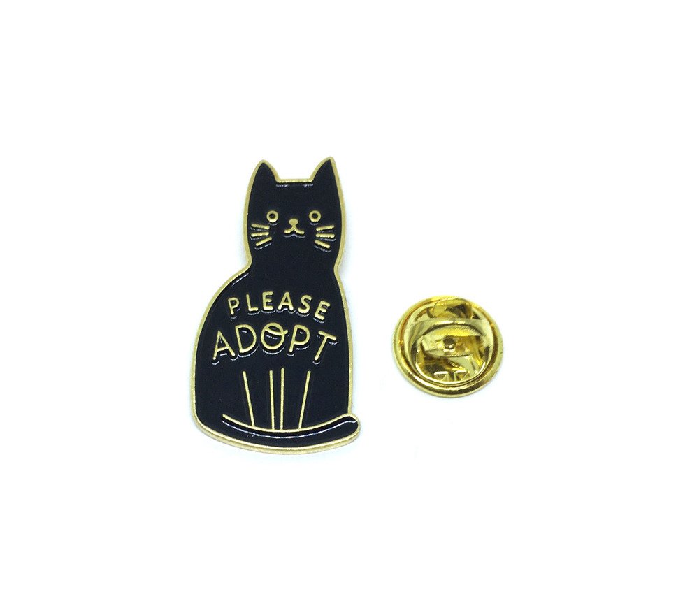 Please Adopt Cat Pin