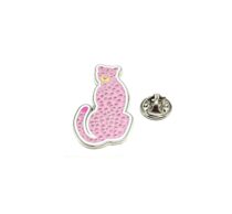 Pink Leopard Enamel Lapel Pin