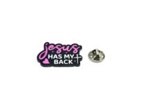 'Jesus is my Back' Enamel Pin