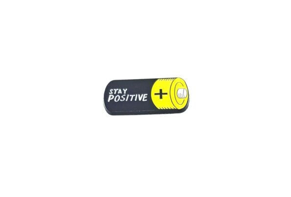 Stay Positive Energy Battery Inspirational Lapel Badge