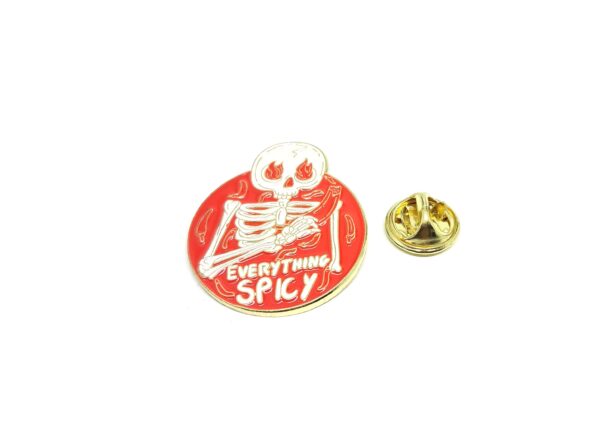 'Everything Spicy' Horror Enamel Pin