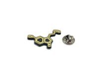 Serotonin Molecules Structure Enamel Pin