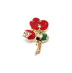 Red Poppy Brooch