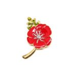 FPOPY-015 Poppy Flower Pin