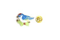 Bird with Branch Lapel Pin