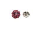 FBASE-012 Red Rhinestone Baseball Pin