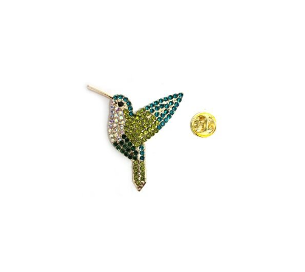 Crystal Hummingbird Pin