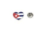 Cuba Flag Heart Enamel Pin