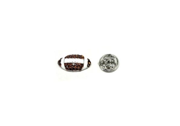 Red Rhinestone Football Pin