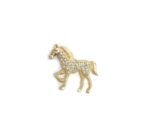 FHORS-012 Rhinestone Horse Lapel Pin