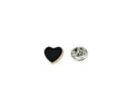 Tiny Black Enamel Heart Pin