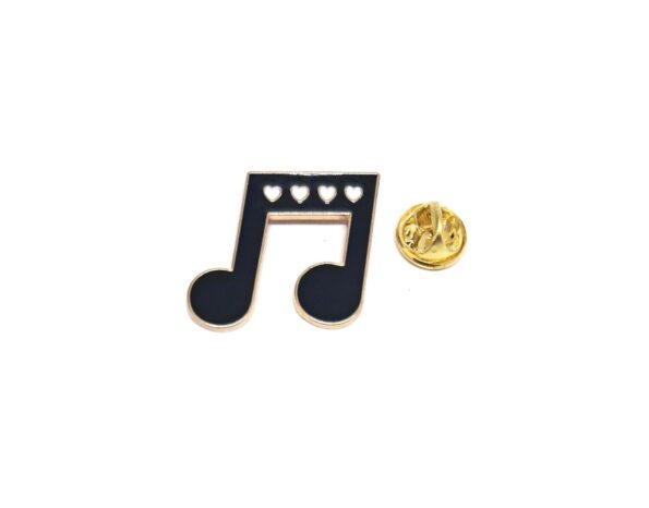 Music Note Black Enamel Pin