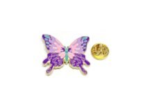 Pink Purple Butterfly Lapel Pin