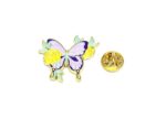 FPBT-096 Flower Butterfly Enamel Pin