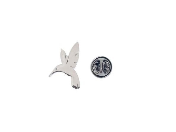 Silver Hummingbird Lapel Pin