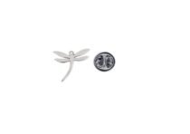 Silver Dragonfly Lapel Pin