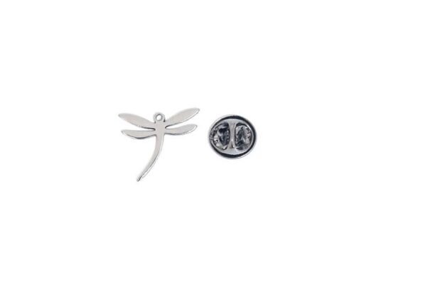 Silver Dragonfly Lapel Pin