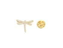 Crystal Dragonfly Lapel Pin