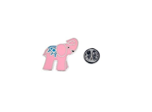 Pink Enamel Elephant Pin