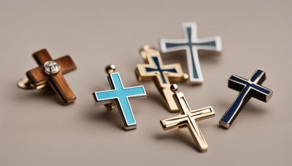 Cross lapel pins