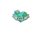 Heart Shaped Love Earth Pin