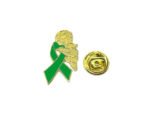 Green Ribbon Angel Lapel Pin