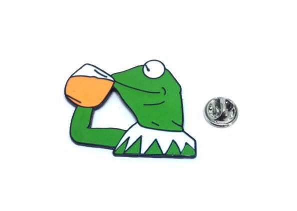 Funny Drinking Frog Pin