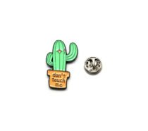 'Don't Touch Me' Cactus Enamel Pin